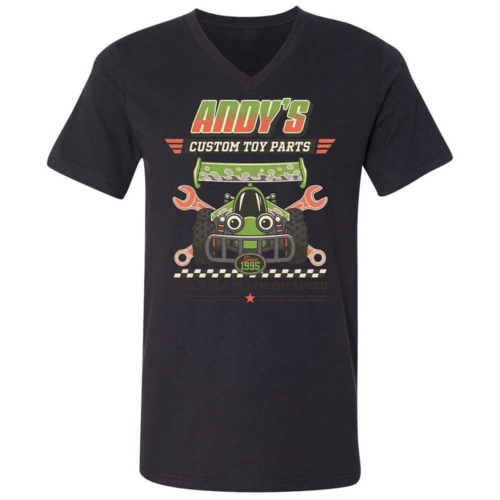 Unisex V-Neck T-Shirt - N9K7PGYB - Black - 11