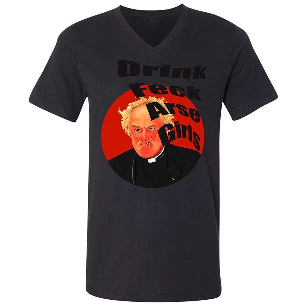 Unisex V-Neck T-Shirt - HTFWXHSP - Black - 11