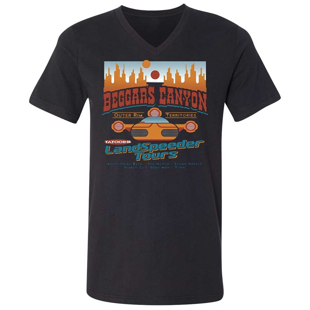 Unisex V-Neck T-Shirt - AY82KZ6U - Black - 11