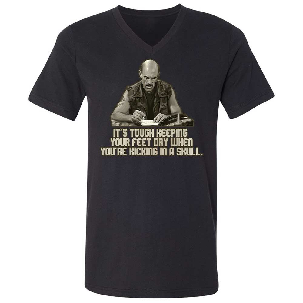 Unisex V-Neck T-Shirt - 5HPLX7QQ - Black - 11