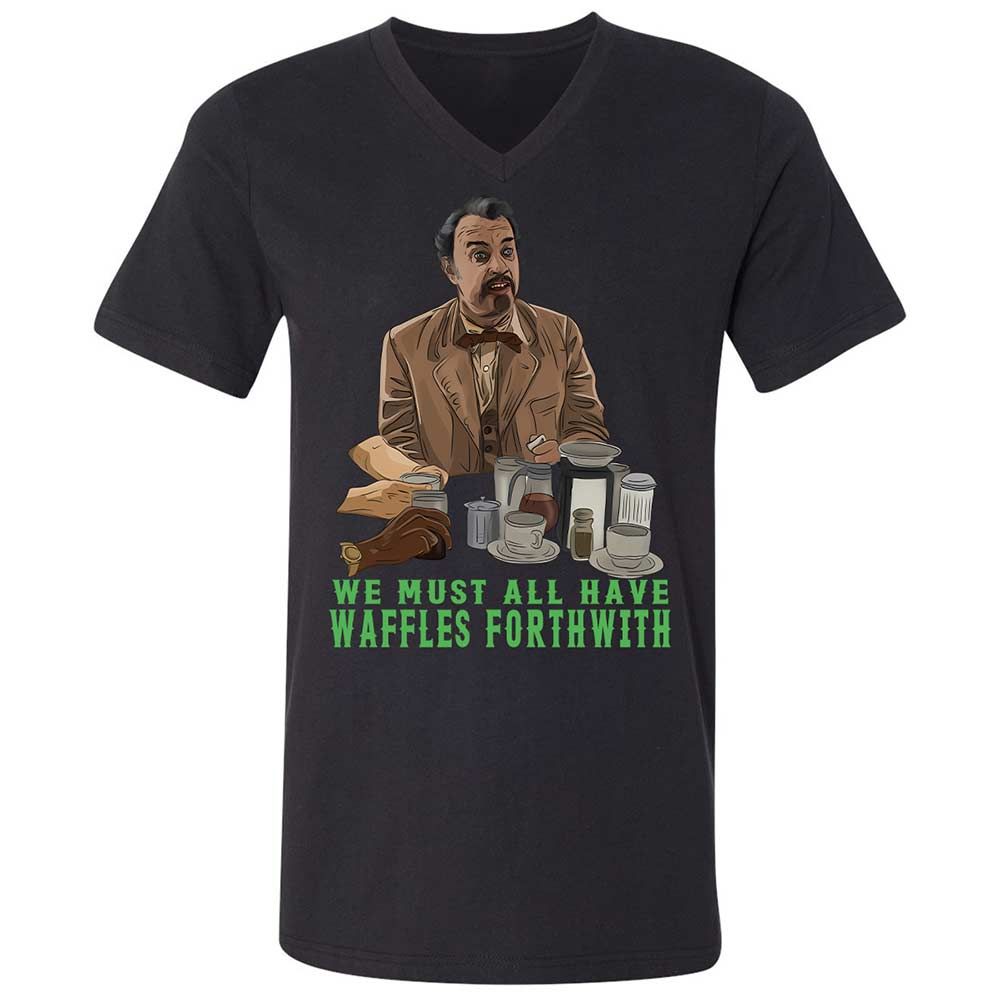 Unisex V-Neck T-Shirt - S9KFU46Y - Black - 11