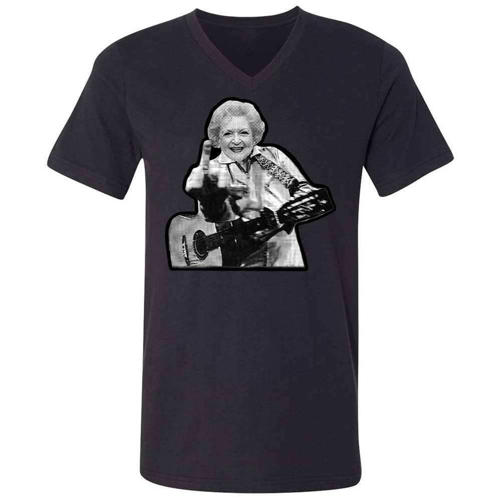 Unisex V-Neck T-Shirt - 8RN69VXF - Black - 11