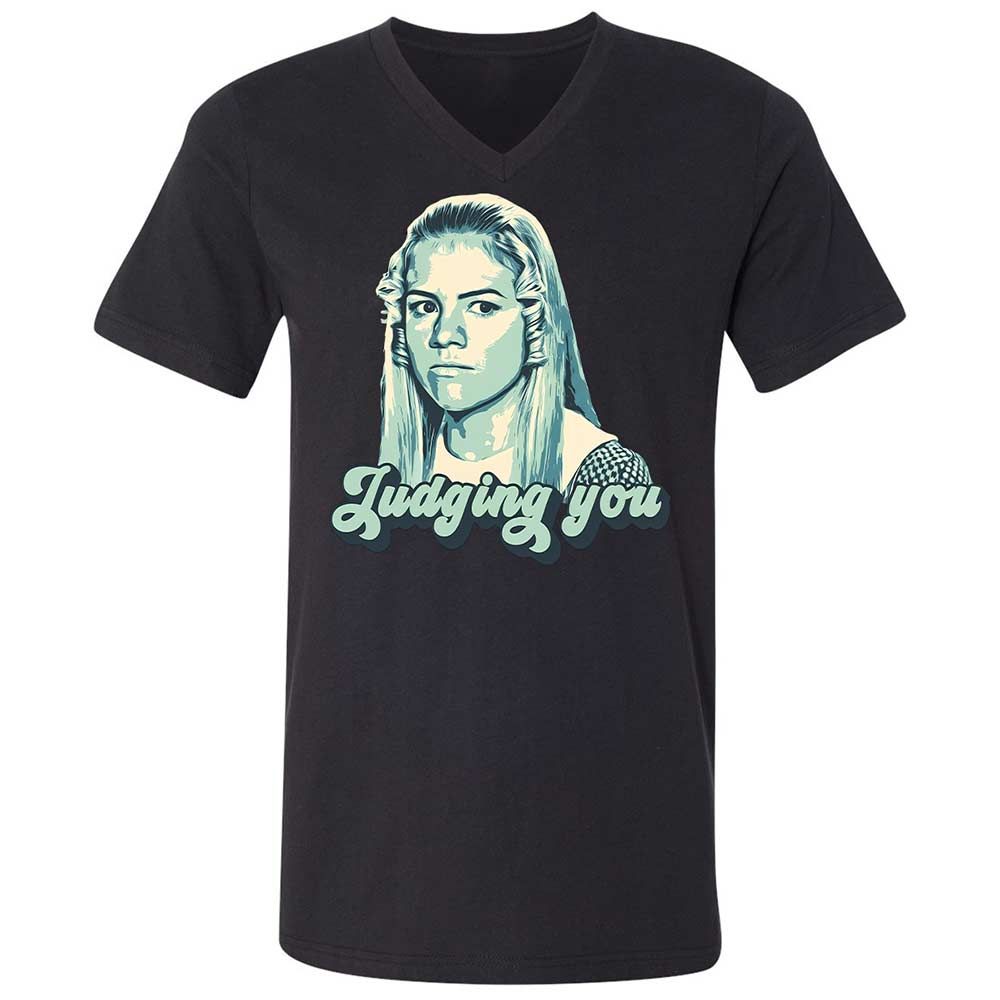 Unisex V-Neck T-Shirt - AMK3EHDQ - Black - 11