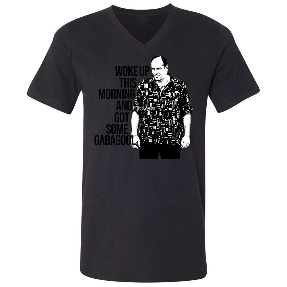 Unisex V-Neck T-Shirt - MNQF1C4G - Black - 11