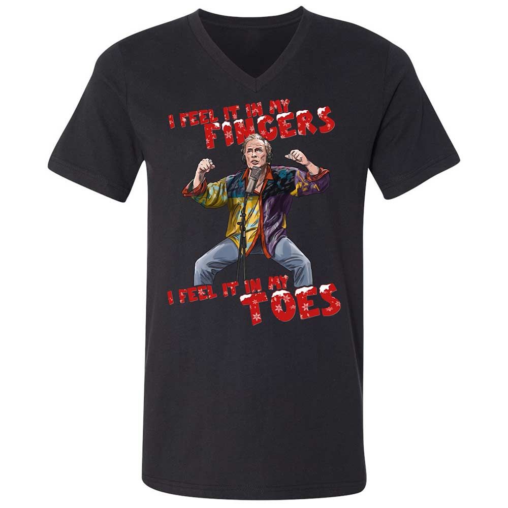 Unisex V-Neck T-Shirt - W4VNK4HC - Black - 11