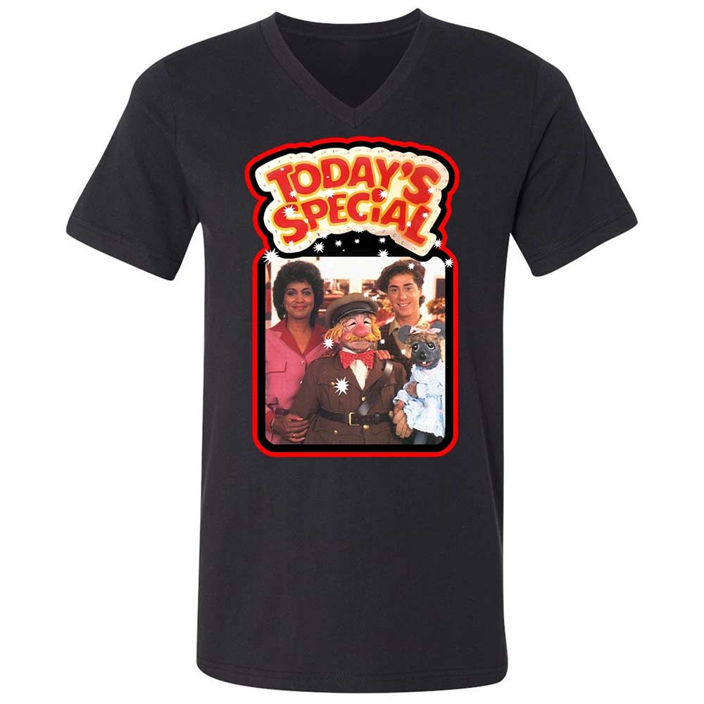 Unisex V-Neck T-Shirt - 3SAXVY7Q - Black - 11