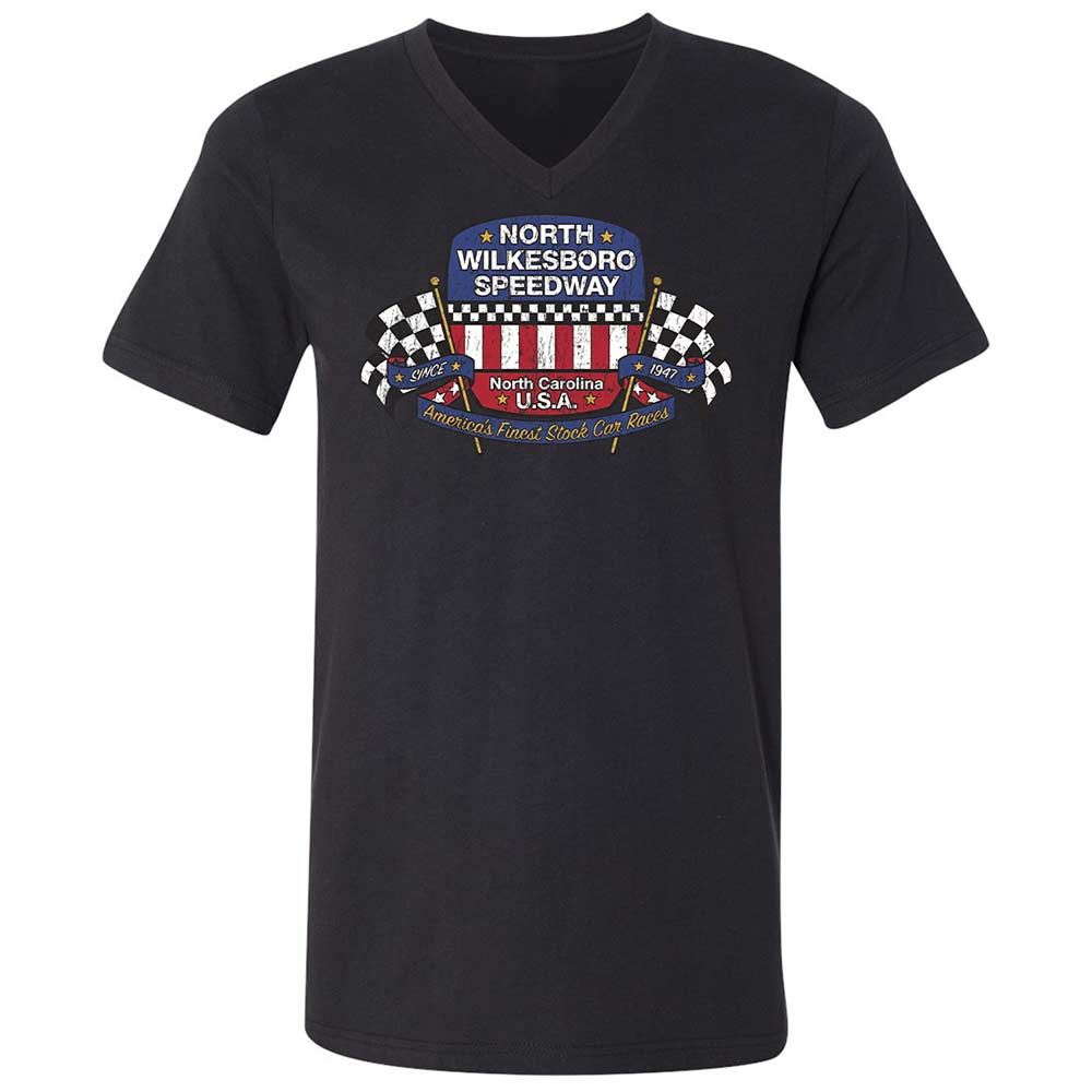 Unisex V-Neck T-Shirt - 8GCRQ53Y - Black - 11