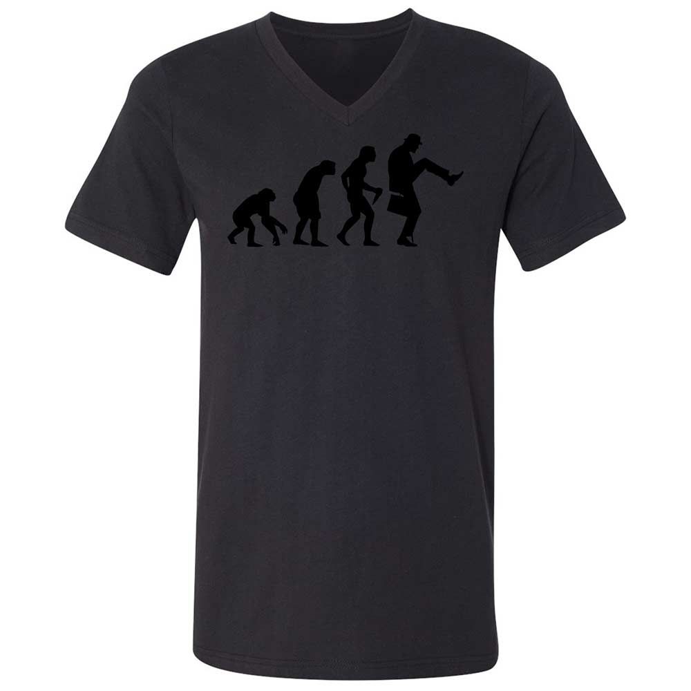Unisex V-Neck T-Shirt - 7A2C82YS - Black - 11