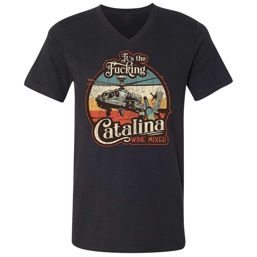 Unisex V-Neck T-Shirt - RTGQRCQB - Black - 11