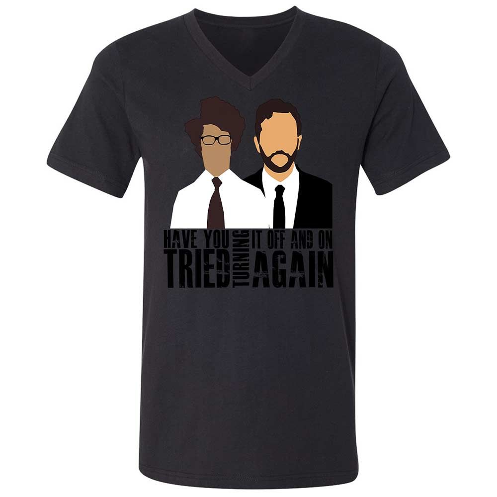 Unisex V-Neck T-Shirt - M9MSFYEY - Black - 11