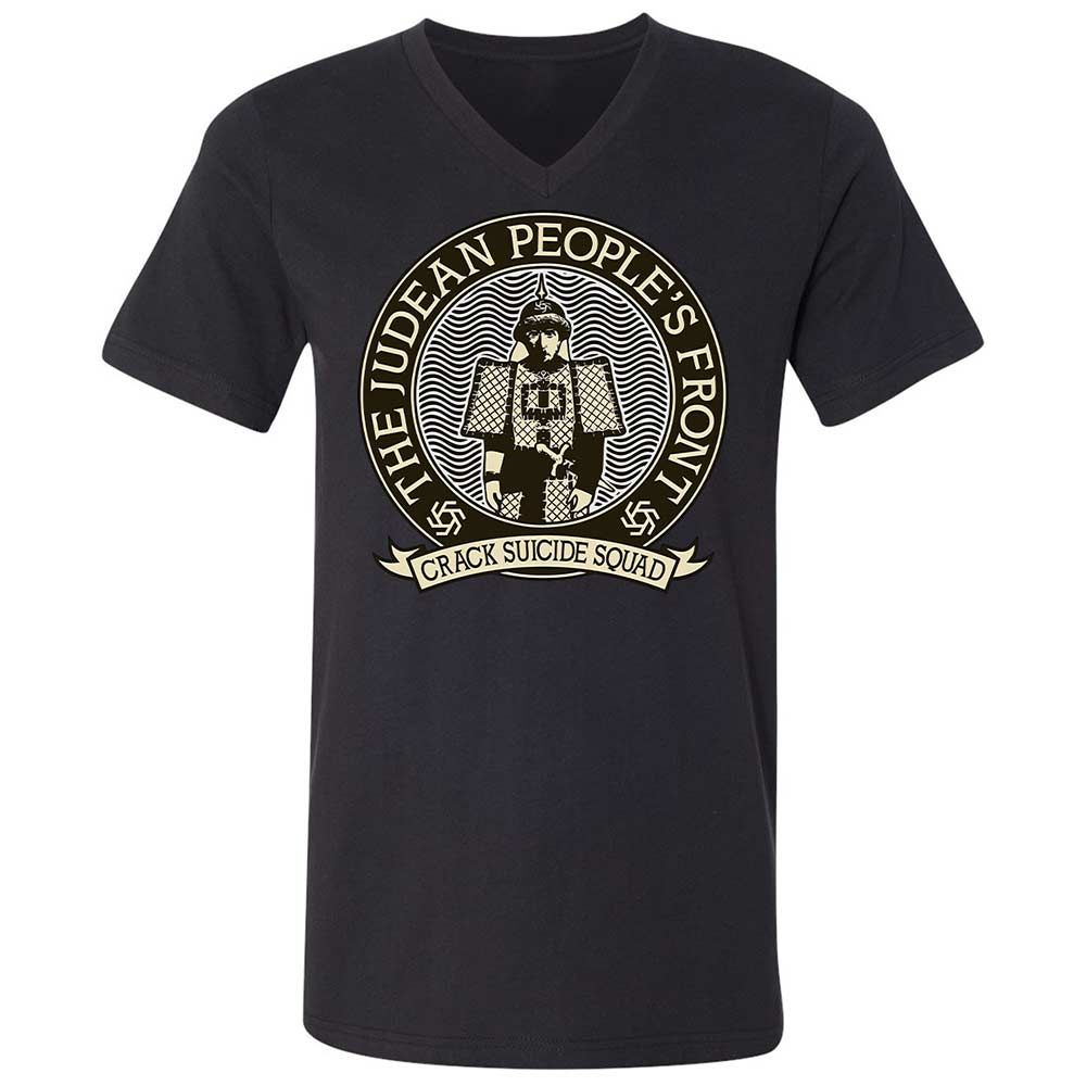 Unisex V-Neck T-Shirt - ZSWCV9KZ - Black - 11