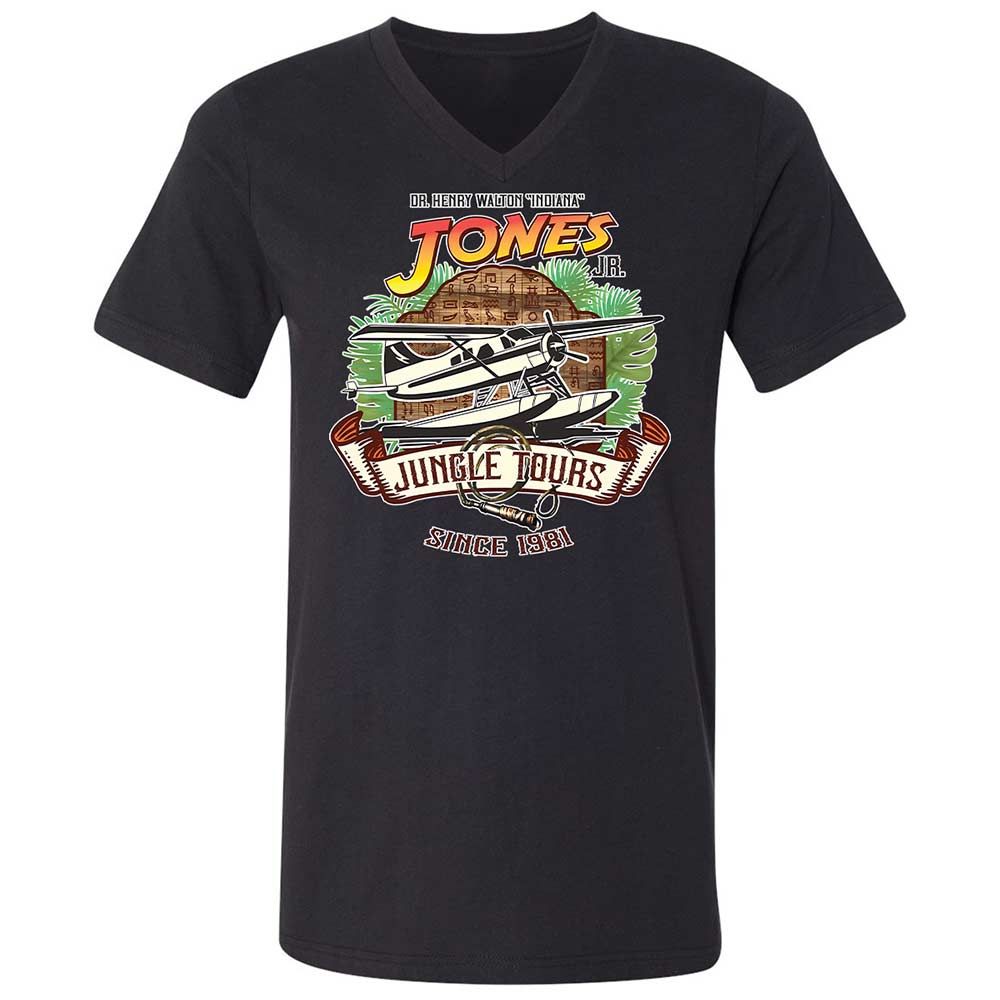 Unisex V-Neck T-Shirt - XFB63LYB - Black - 11
