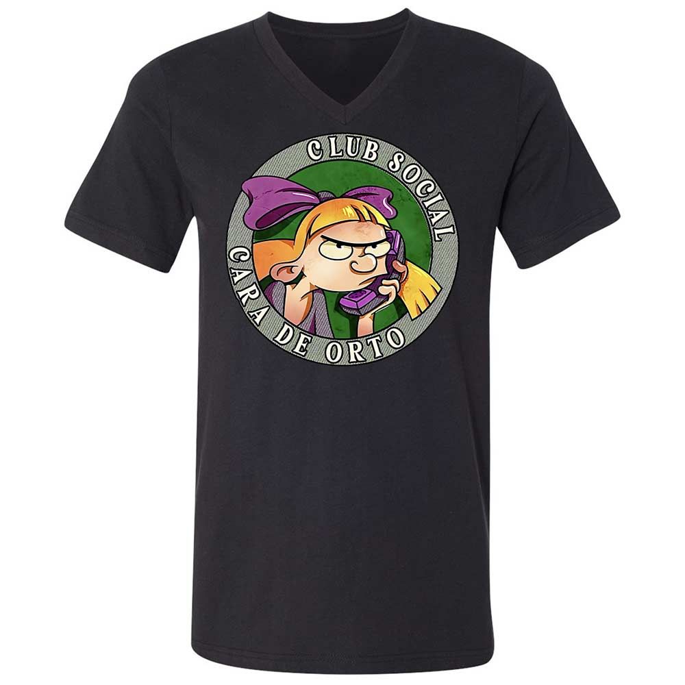 Unisex V-Neck T-Shirt - 359HZ5WF - Black - 11