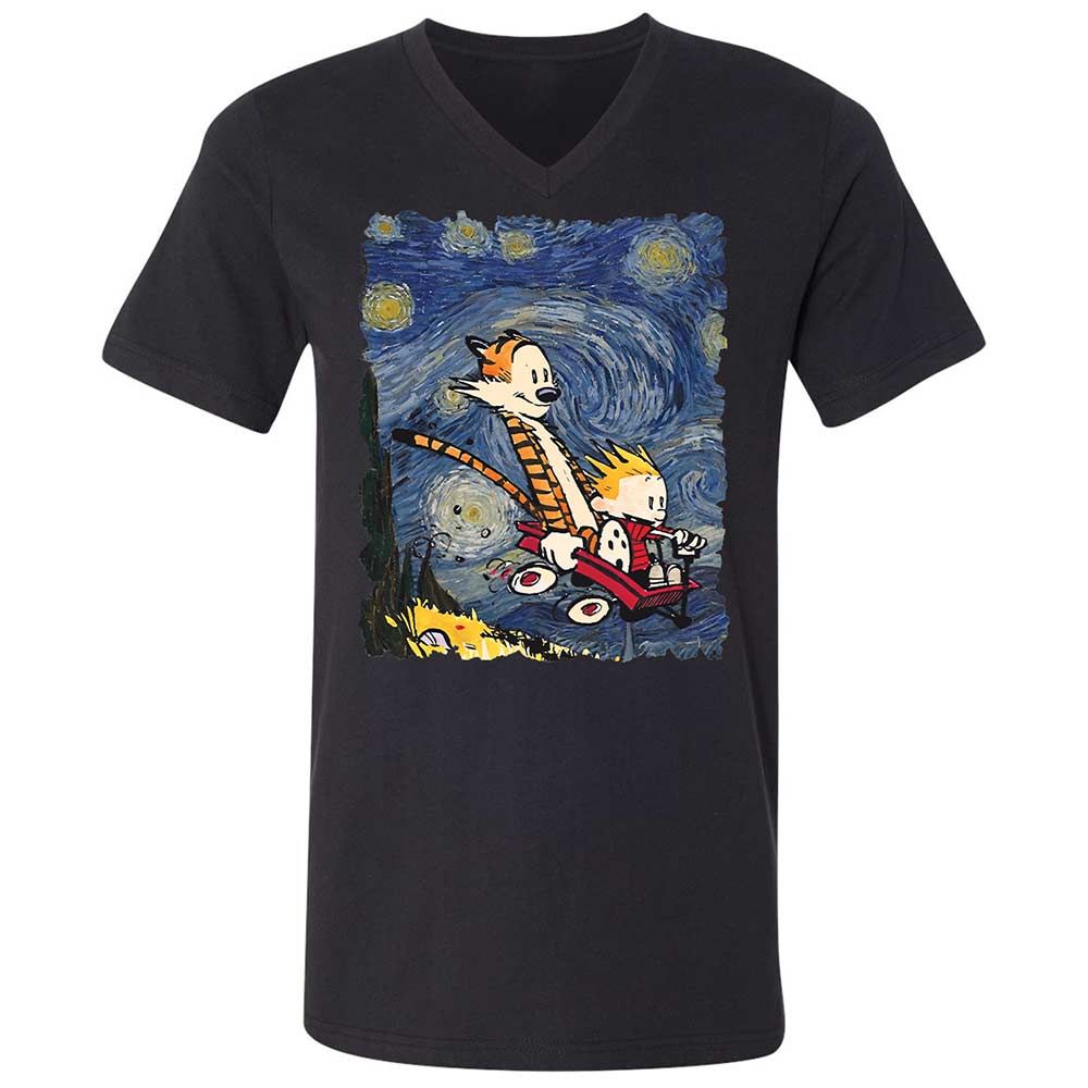 Unisex V-Neck T-Shirt - PDYASERS - Black - 11