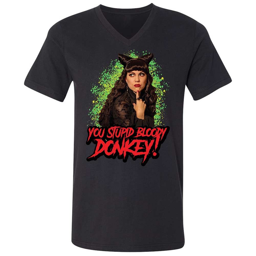 Unisex V-Neck T-Shirt - HX5DU2ZS - Black - 11