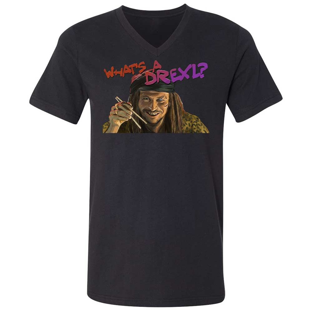 Unisex V-Neck T-Shirt - DQDPEFYW - Black - 11
