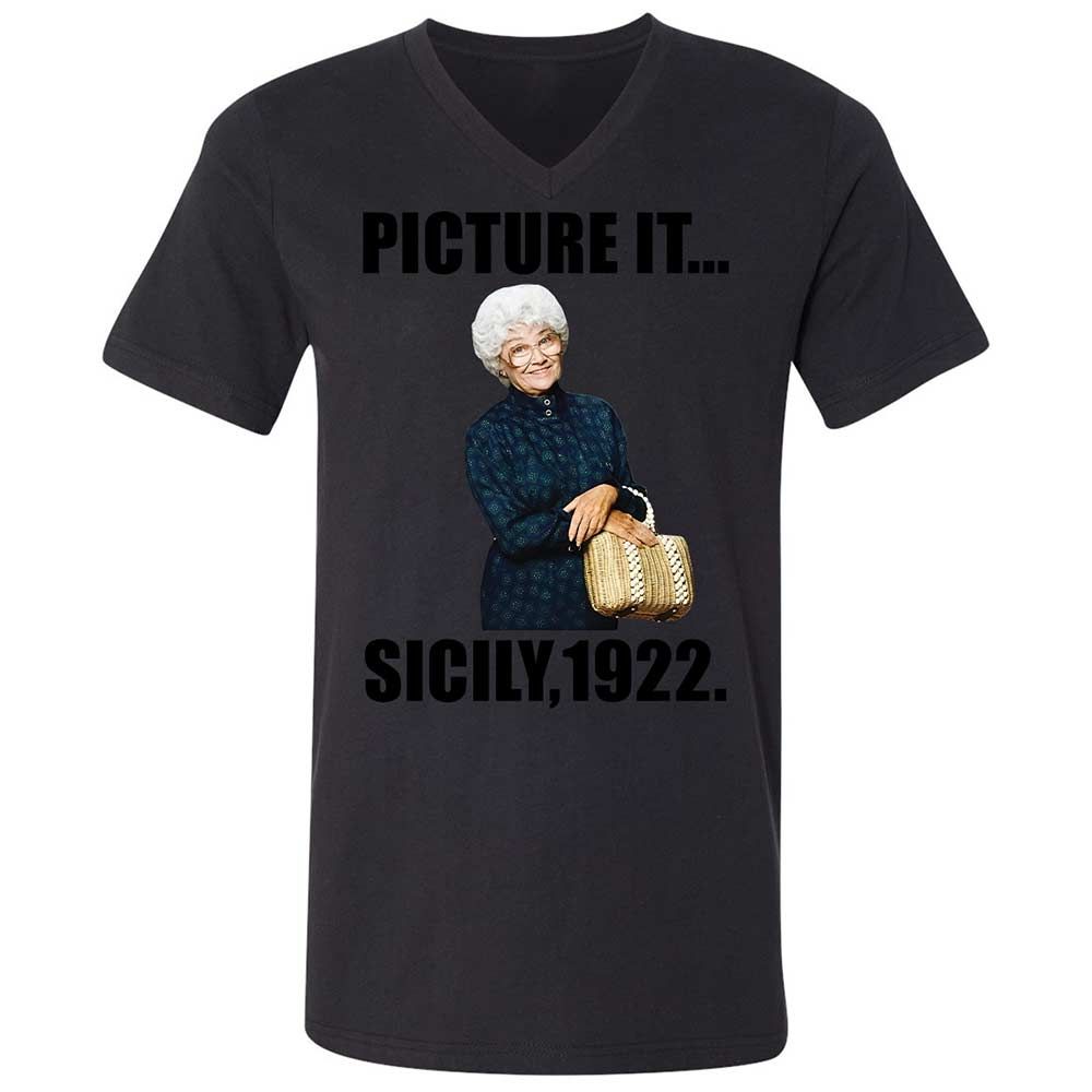 Unisex V-Neck T-Shirt - HHEW922S - Black - 11