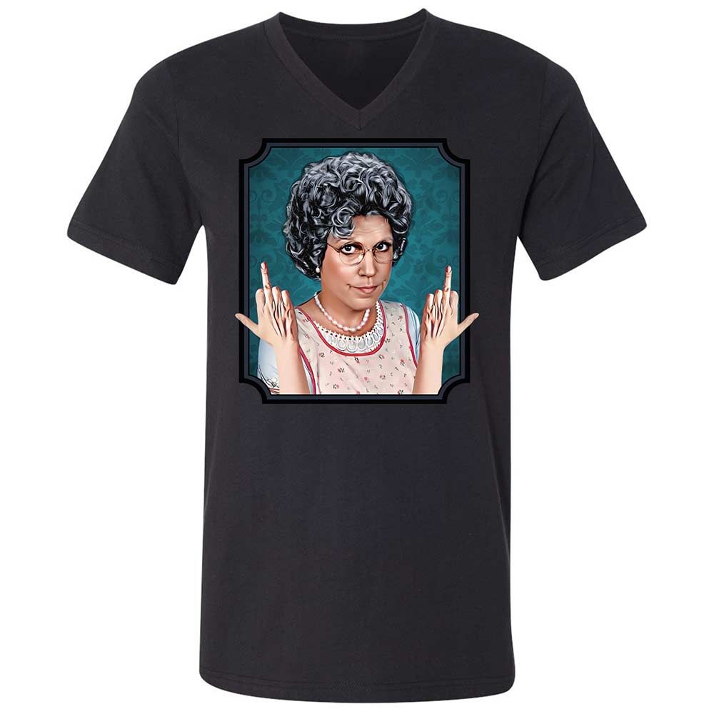 Unisex V-Neck T-Shirt - 16XTM261 - Black - 11