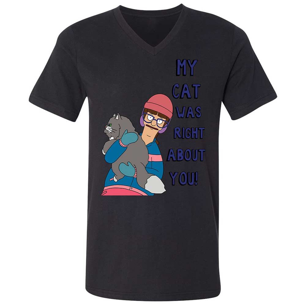 Unisex V-Neck T-Shirt - U7XDX31X - Black - 11