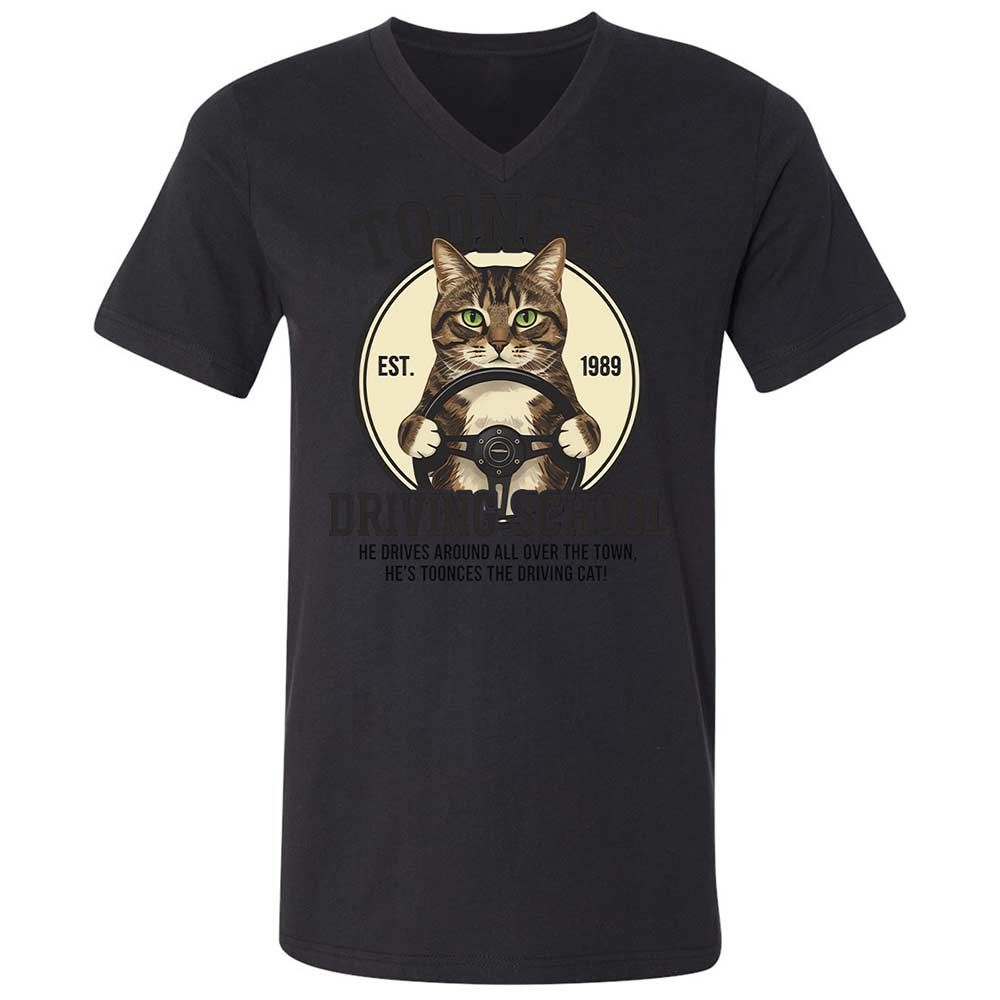 Unisex V-Neck T-Shirt - Z54PRZMU - Black - 11