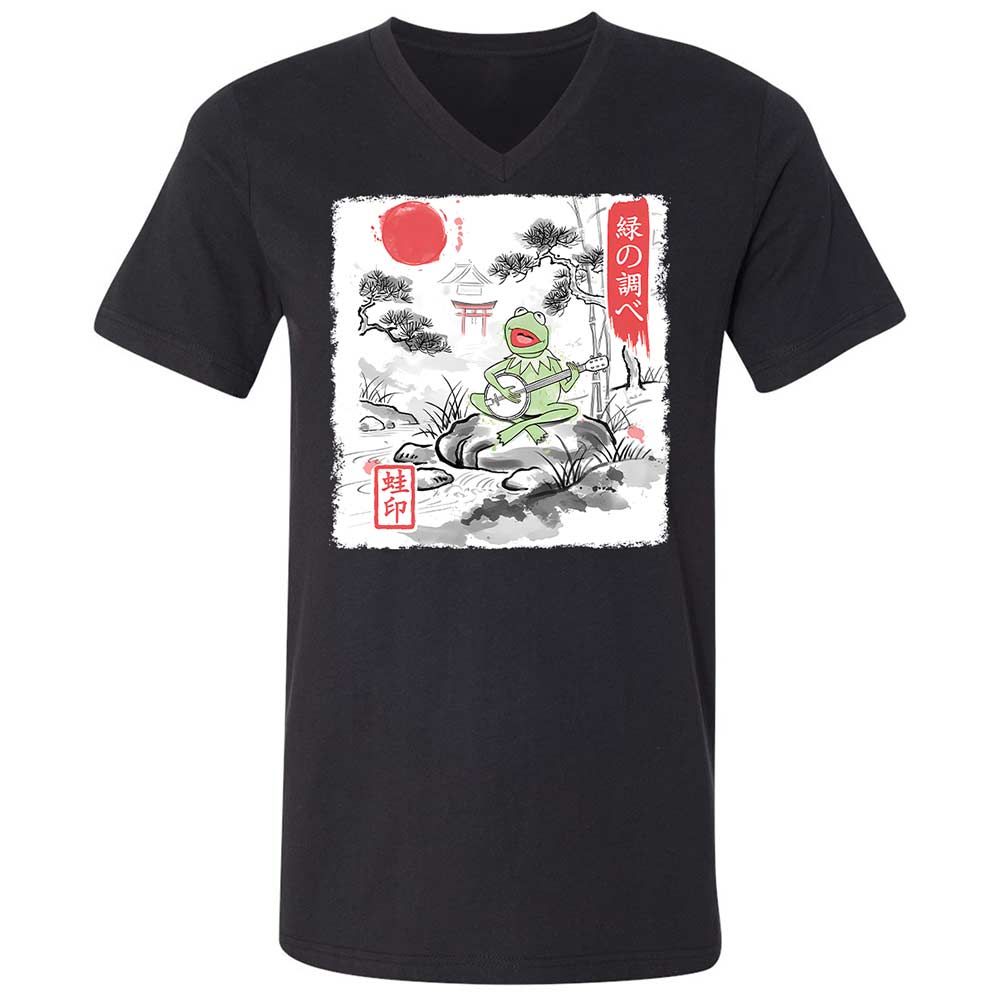 Unisex V-Neck T-Shirt - 3ML226GT - Black - 11