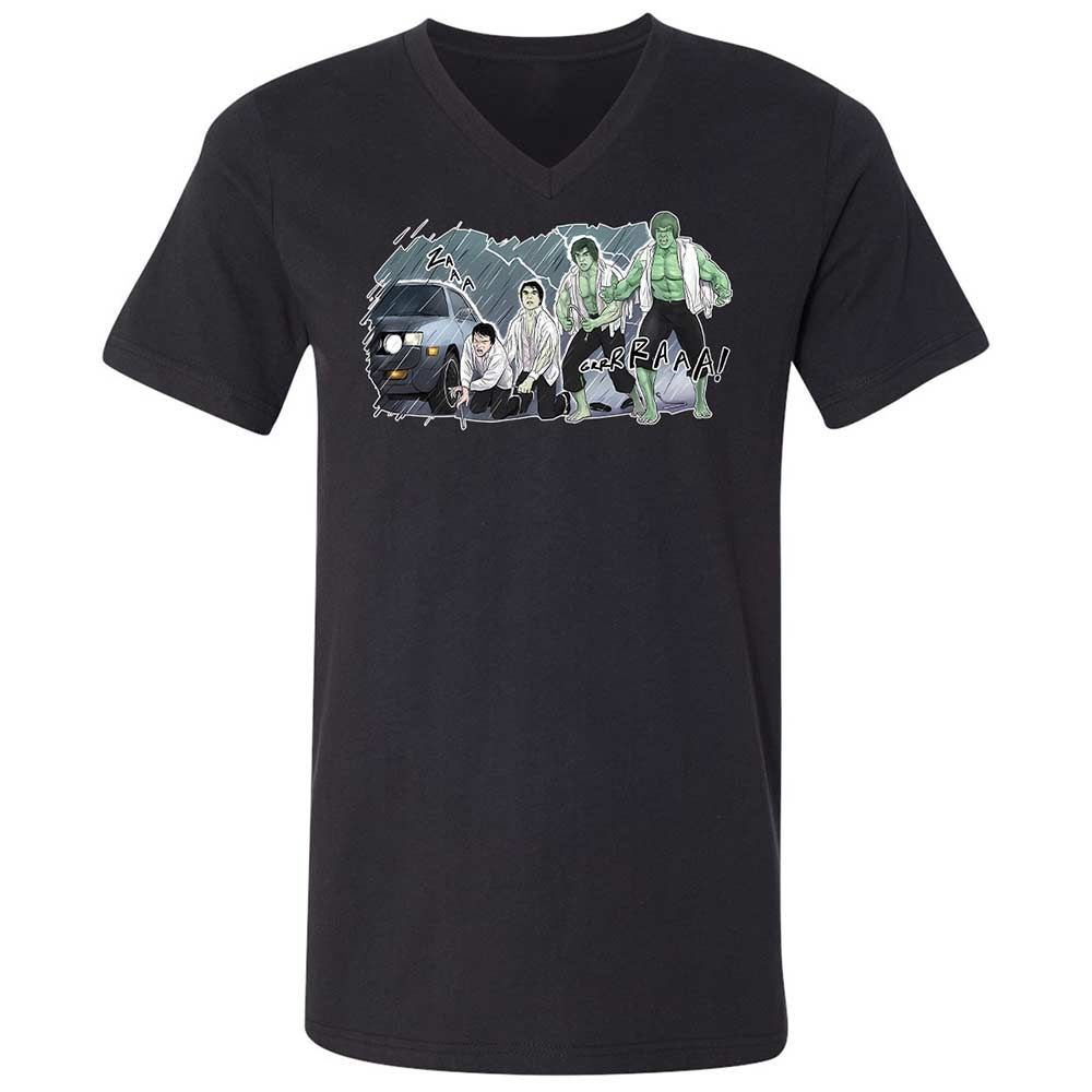 Unisex V-Neck T-Shirt - 3XU1VDUN - Black - 11