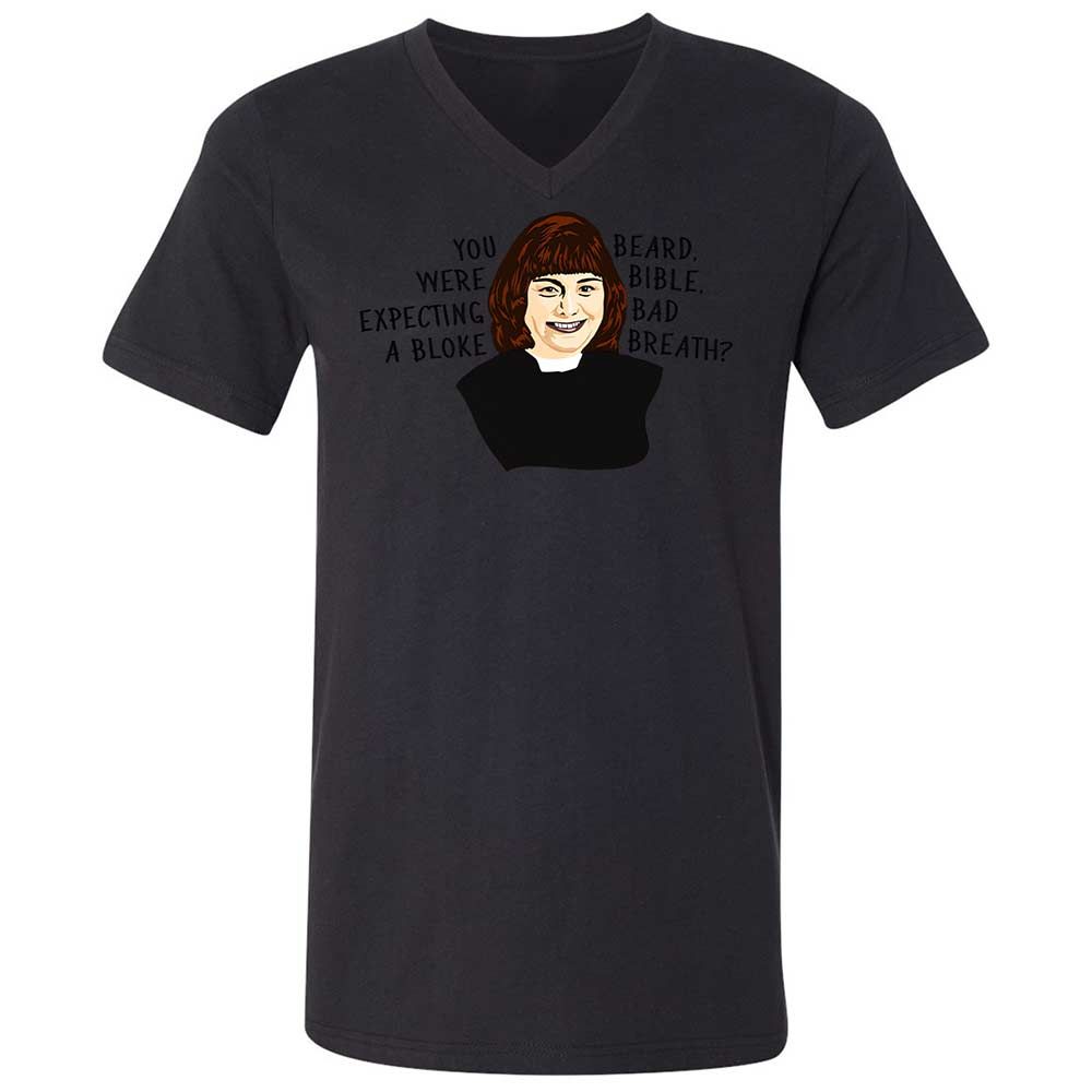 Unisex V-Neck T-Shirt - ZQ4ULL2D - Black - 11