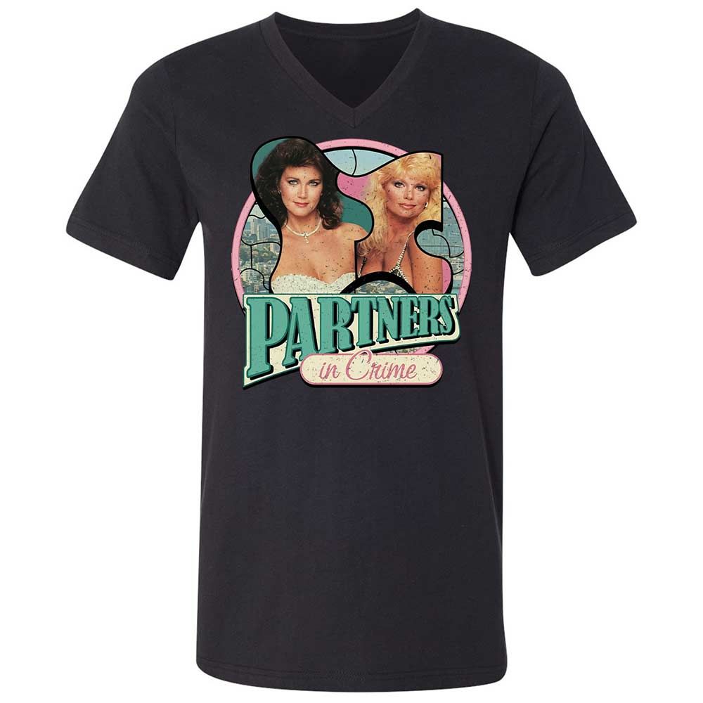Unisex V-Neck T-Shirt - WBL6W3FH - Black - 11