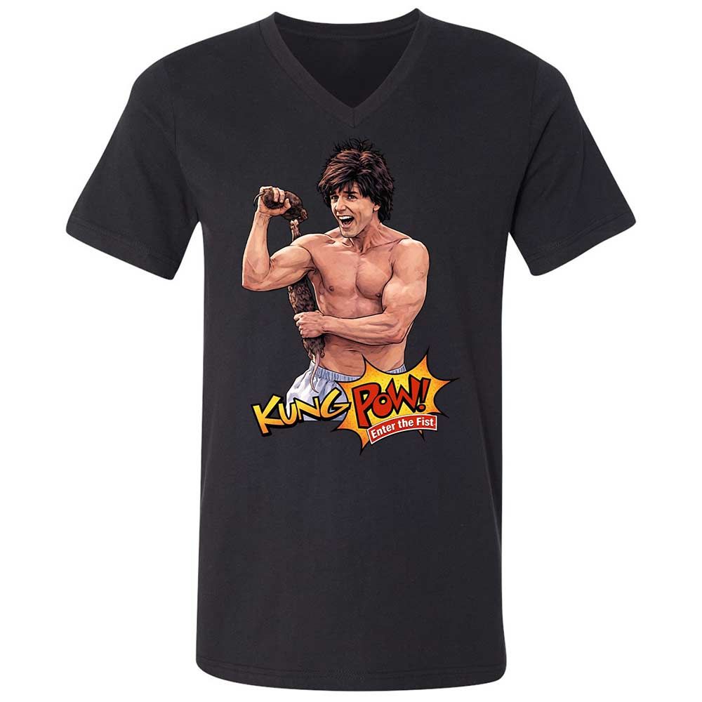 Unisex V-Neck T-Shirt - 64Z6JHMP - Black - 11
