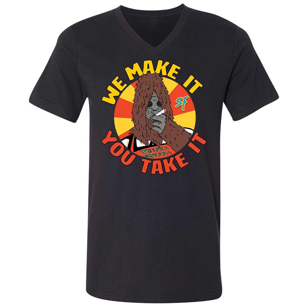 Unisex V-Neck T-Shirt - H43PUMHM - Black - 11