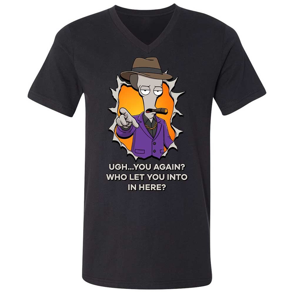 Unisex V-Neck T-Shirt - BXRKX8ND - Black - 11