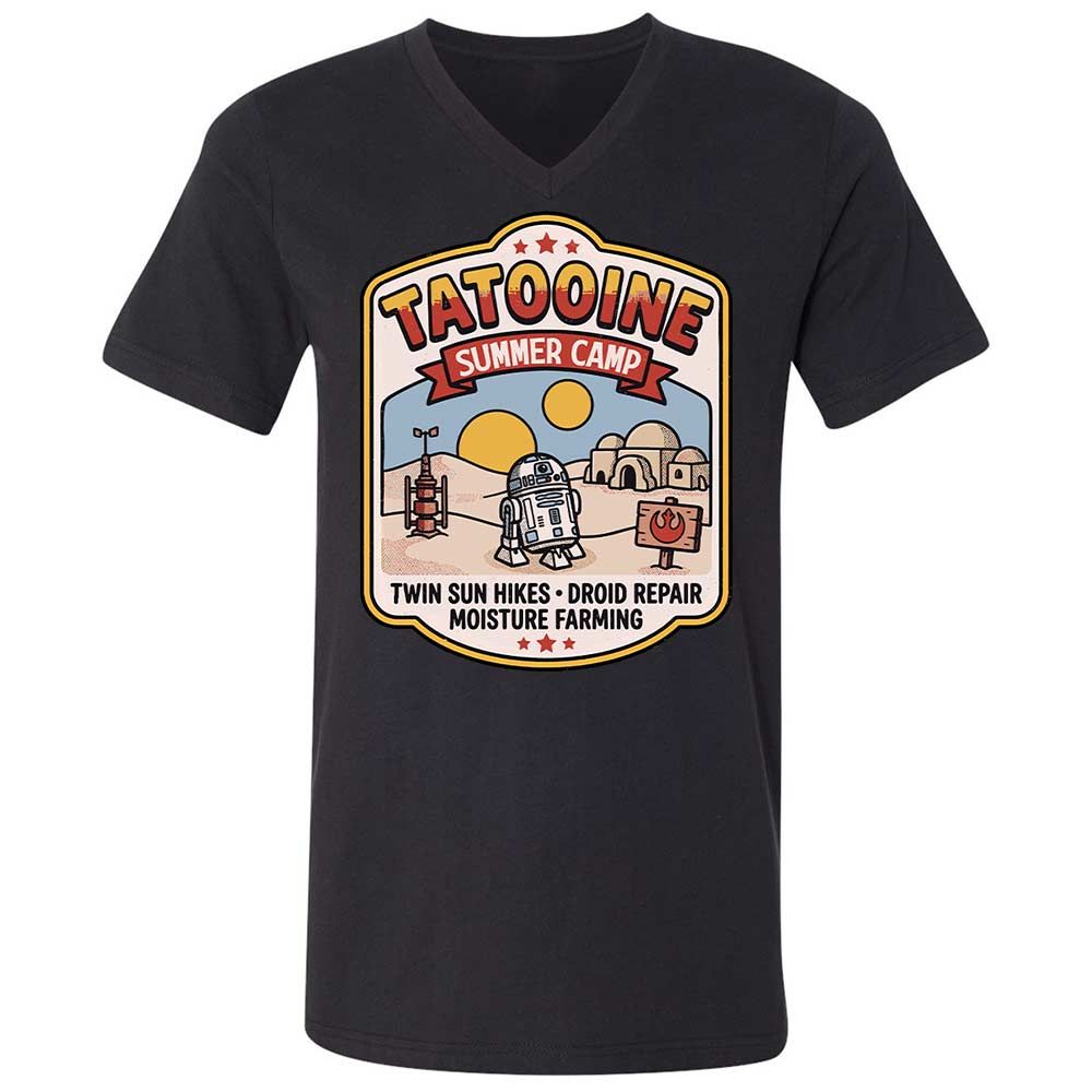 Unisex V-Neck T-Shirt - DC97NUJE - Black - 11