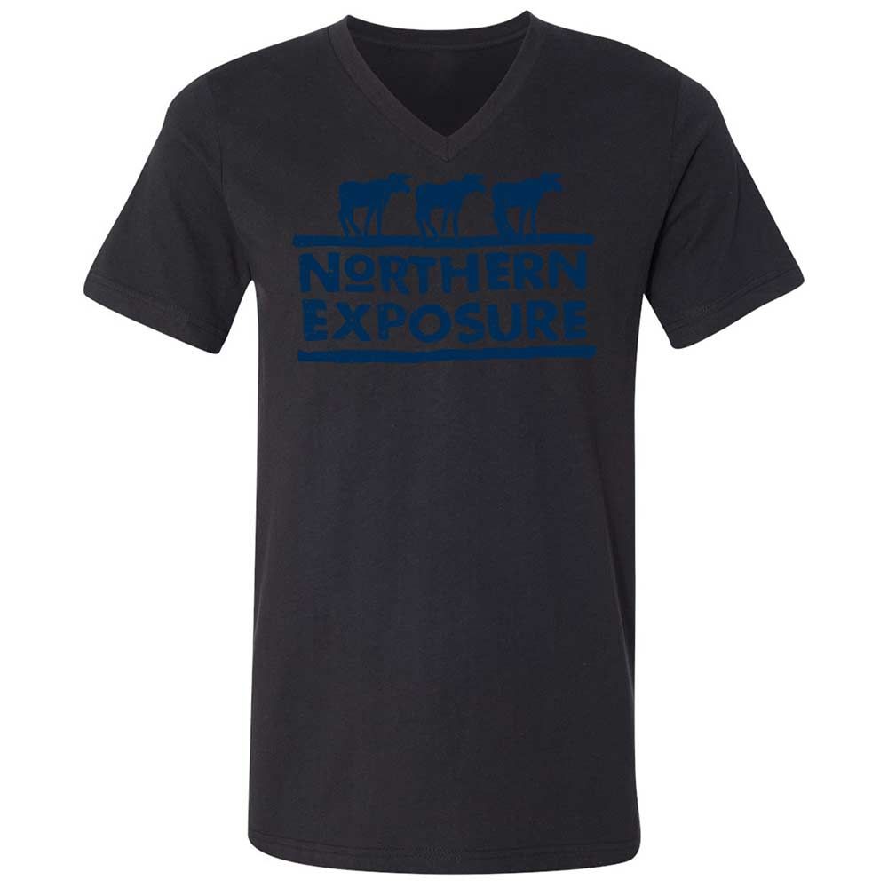 Unisex V-Neck T-Shirt - A4ZF2DLV - Black - 11