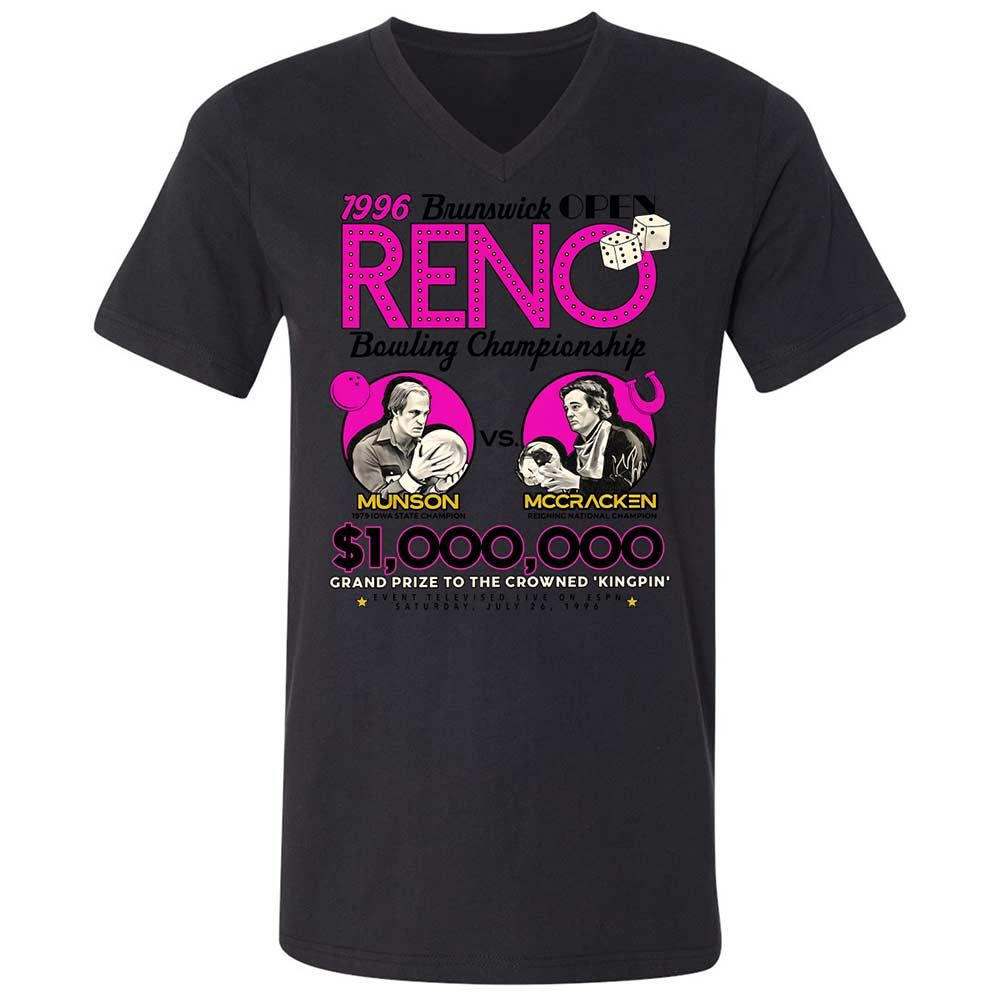 Unisex V-Neck T-Shirt - WRGSNQHQ - Black - 11
