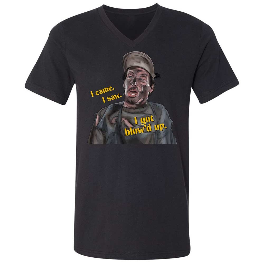 Unisex V-Neck T-Shirt - QT35AN93 - Black - 11
