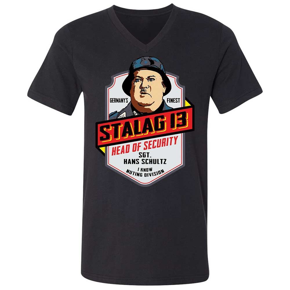 Unisex V-Neck T-Shirt - 7ATB43KP - Black - 11