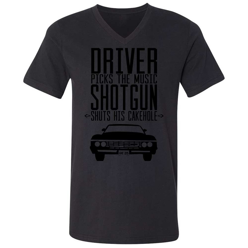 Unisex V-Neck T-Shirt - 83Y1225L - Black - 11