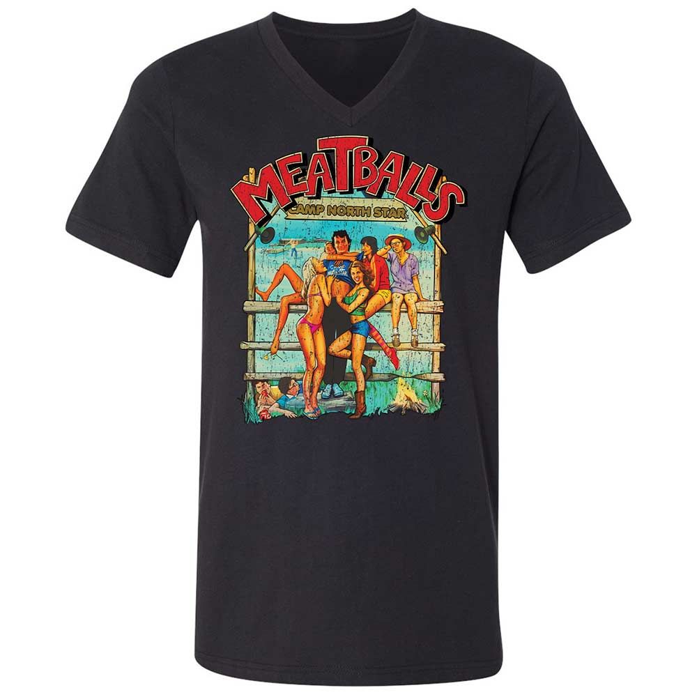 Unisex V-Neck T-Shirt - 9E9DV8KJ - Black - 11