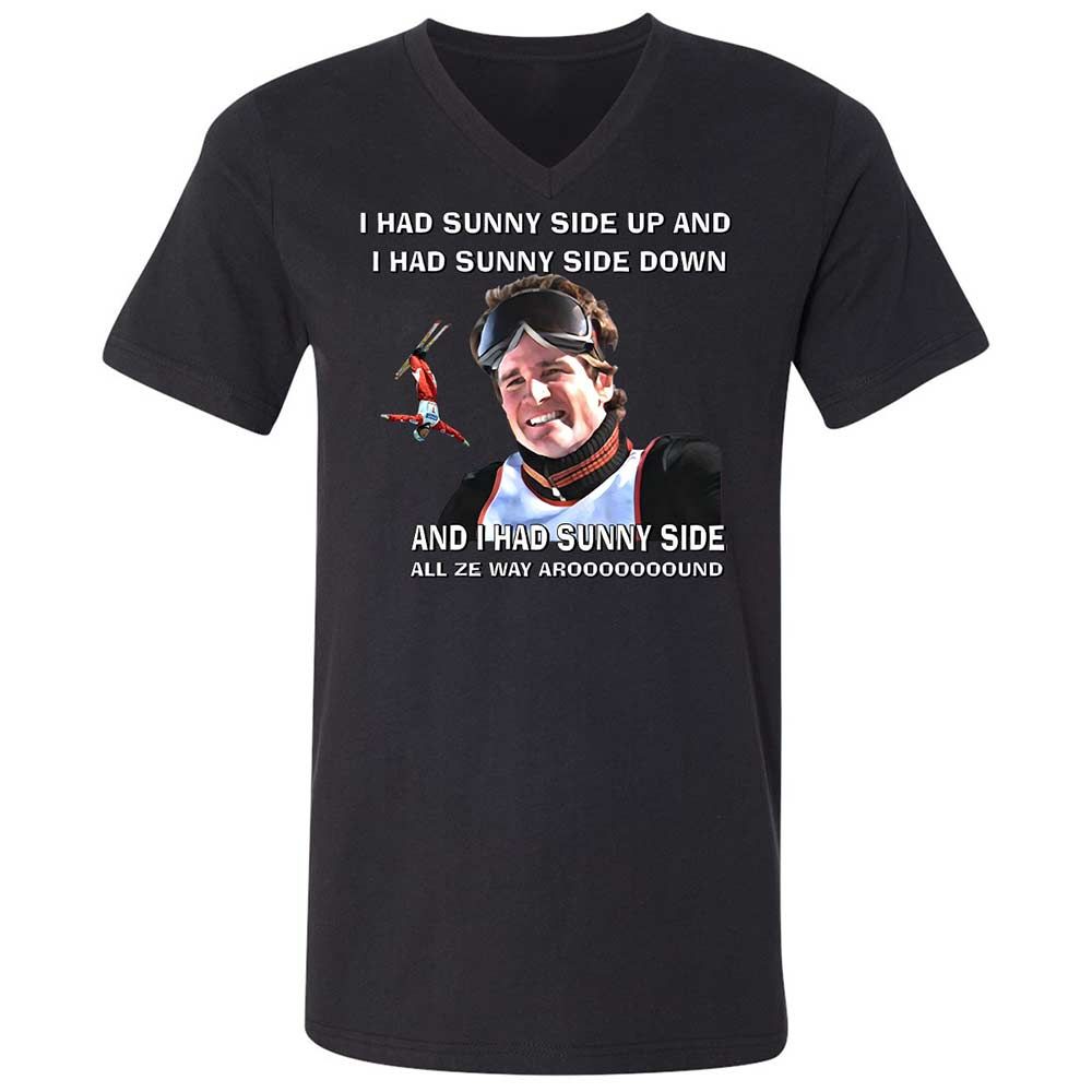 Unisex V-Neck T-Shirt - 3X3Y954S - Black - 11