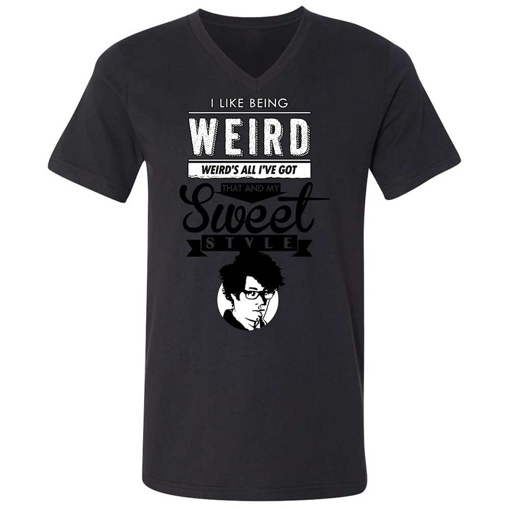 Unisex V-Neck T-Shirt - NK175HMJ - Black - 11
