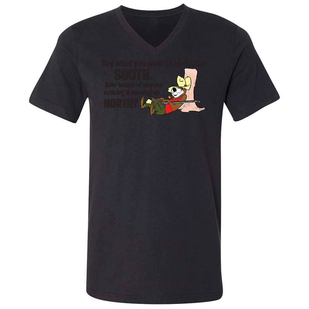 Unisex V-Neck T-Shirt - Q2PQ94JK - Black - 11
