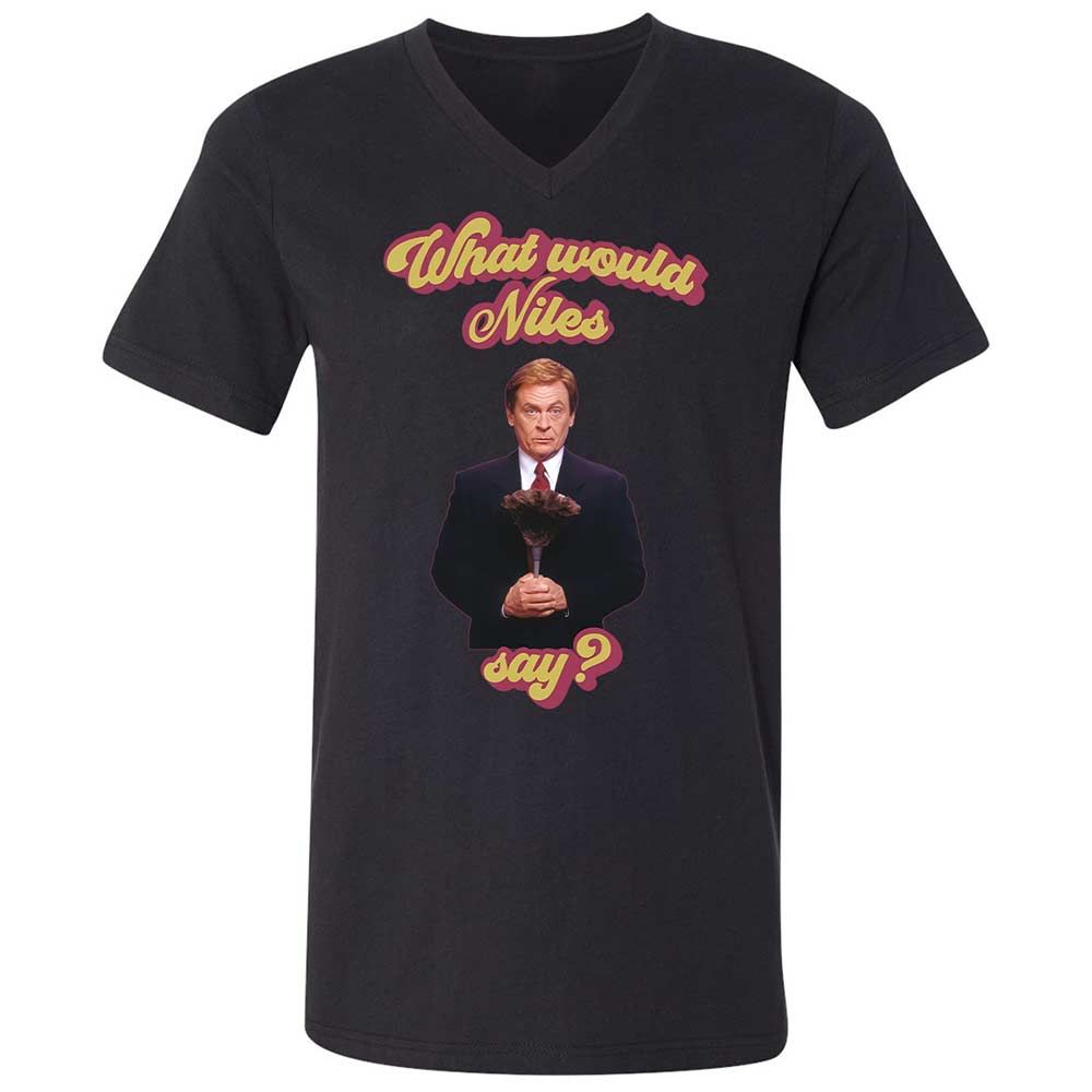 Unisex V-Neck T-Shirt - Y1XXTTVB - Black - 11