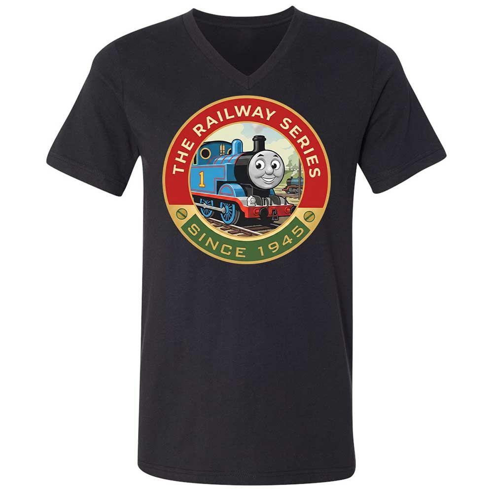 Unisex V-Neck T-Shirt - XJKM4V6F - Black - 11