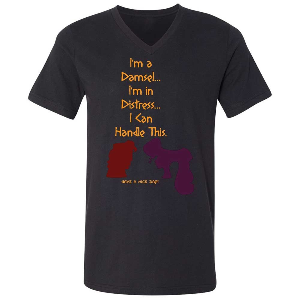 Unisex V-Neck T-Shirt - 1HN9TB3K - Black - 11