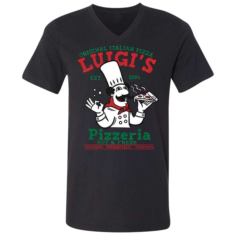 Unisex V-Neck T-Shirt - UAEK7RUU - Black - 11