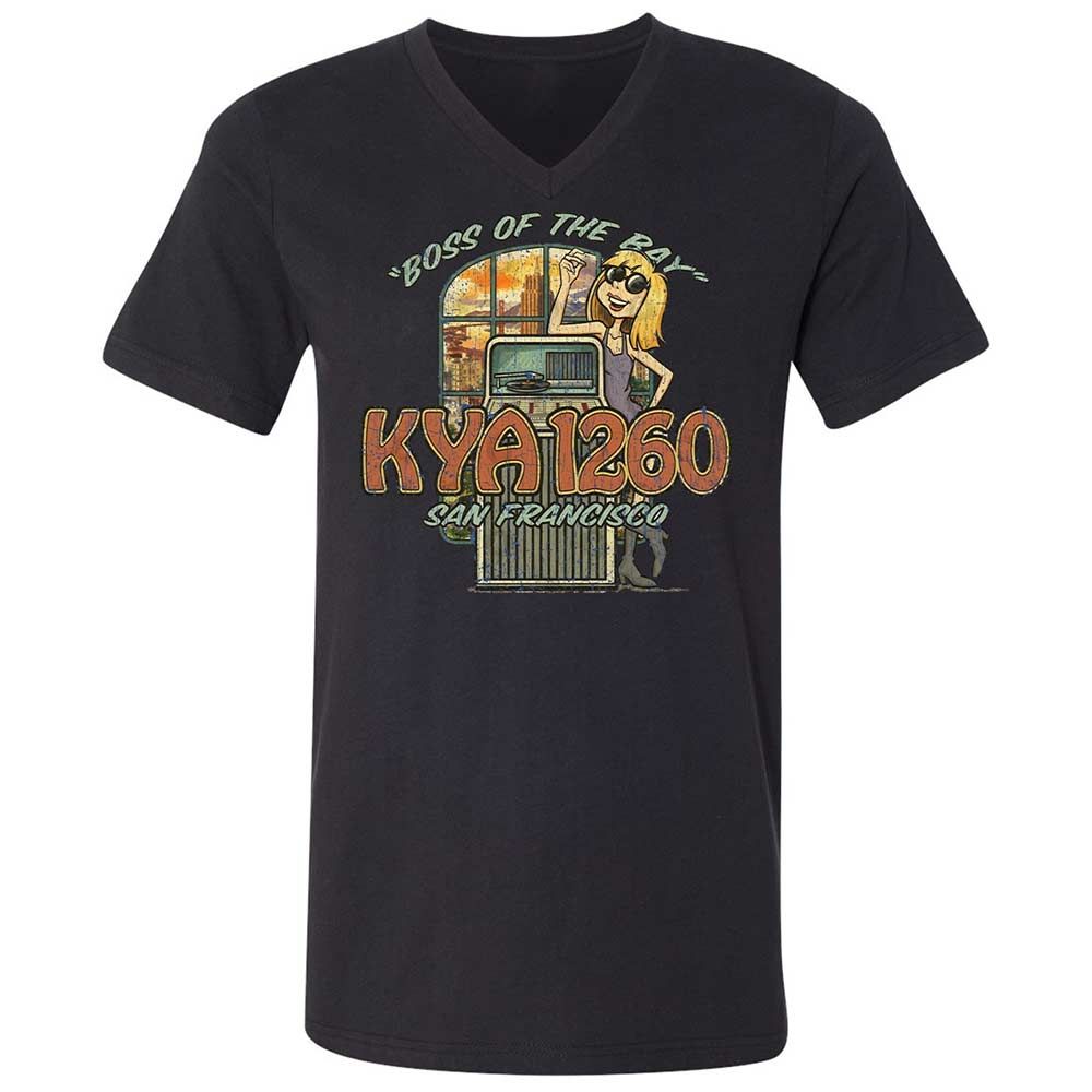Unisex V-Neck T-Shirt - KR8AK6H4 - Black - 11
