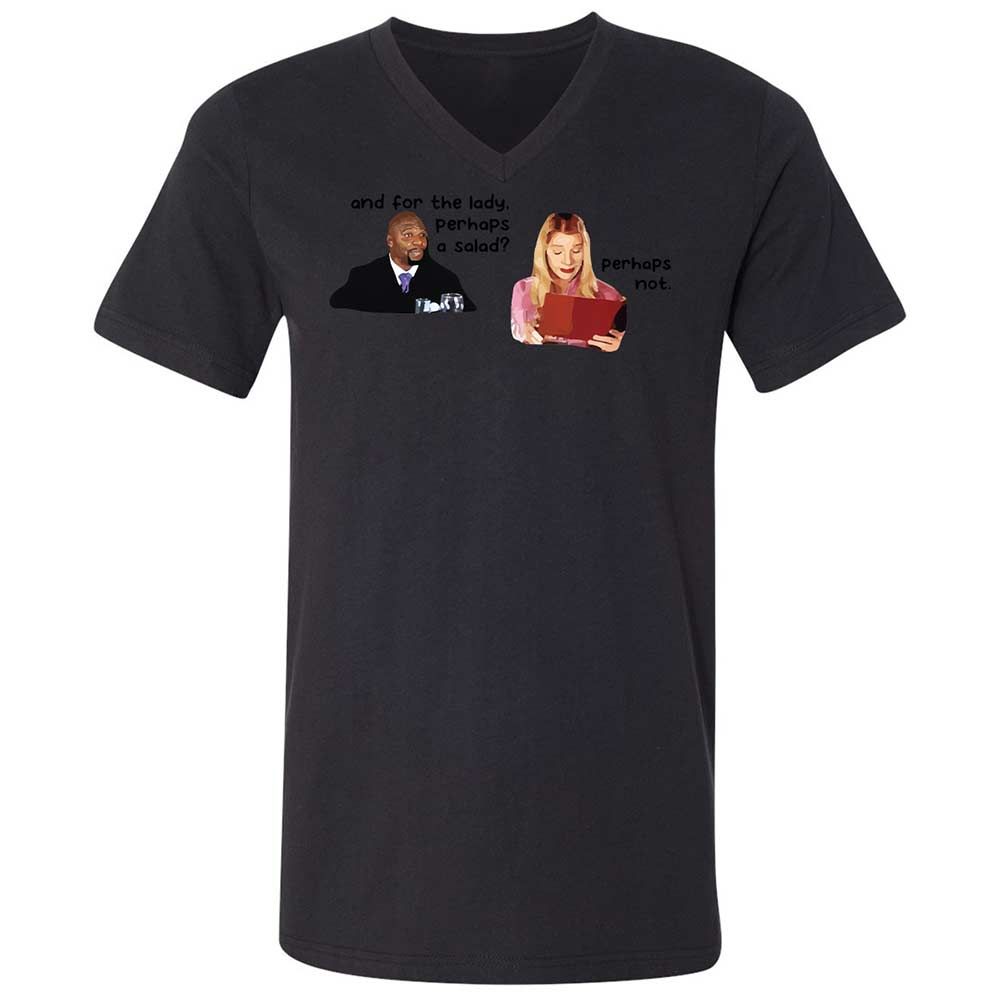 Unisex V-Neck T-Shirt - CBVWTR2Z - Black - 11
