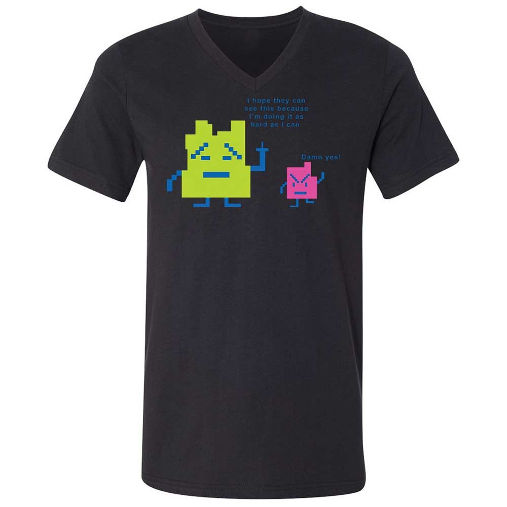 Unisex V-Neck T-Shirt - FJ7DM54A - Black - 11