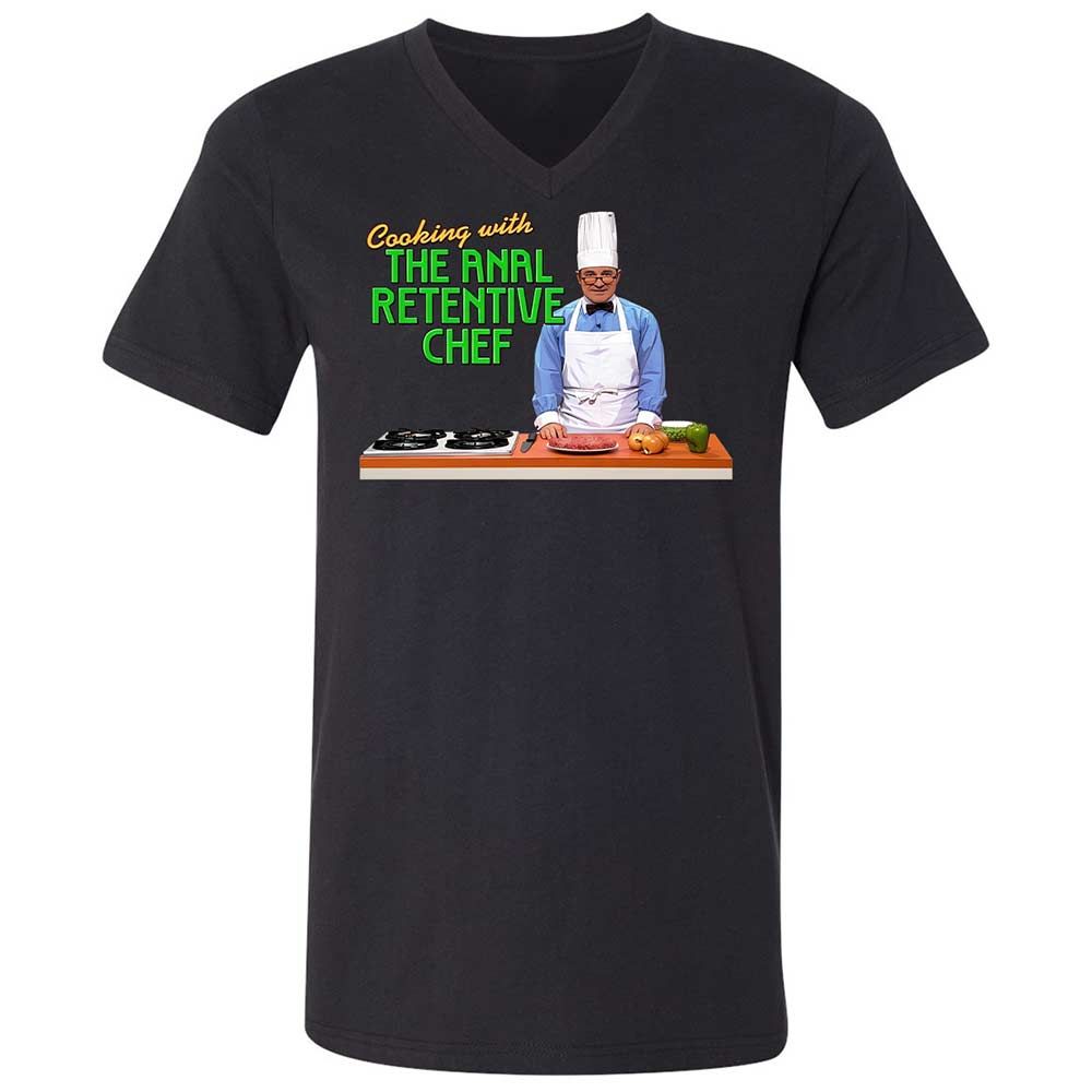 Unisex V-Neck T-Shirt - M6QQ6ZHC - Black - 11