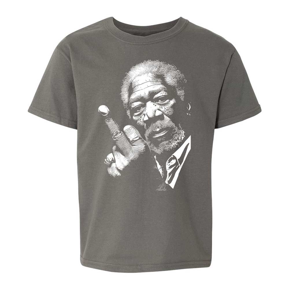 Morgan Freeman middle finger - Charcoal - 11